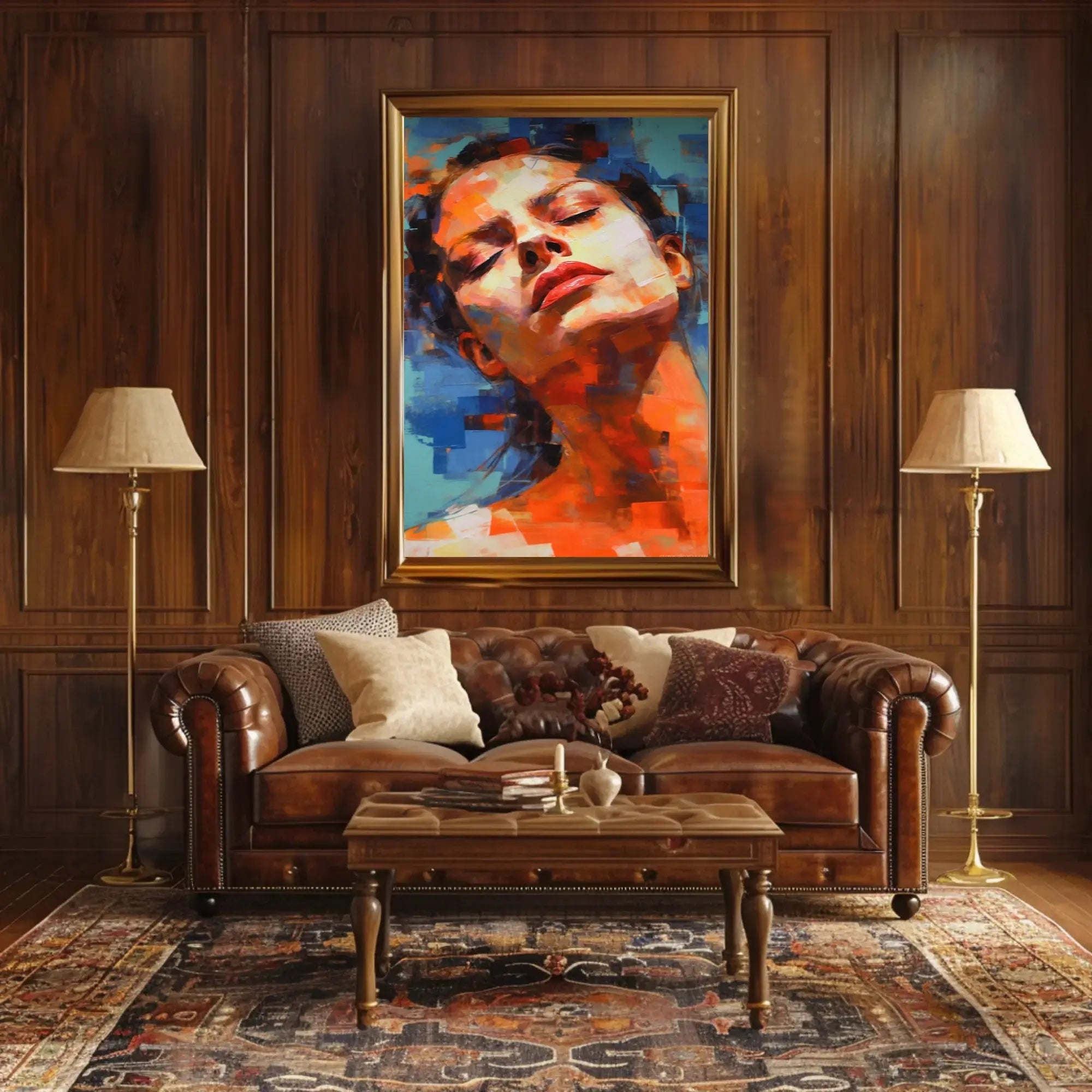 Introspective Expression in Abstract Artistic Poster PosterGoat