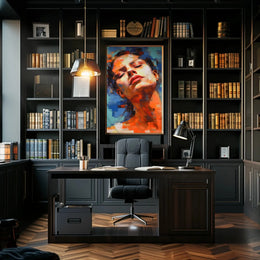 Introspective Expression in Abstract Artistic Poster PosterGoat
