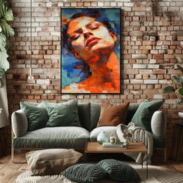 Introspective Expression in Abstract Artistic Poster PosterGoat