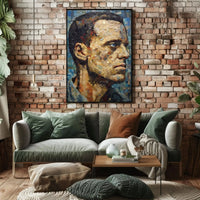 Introspective Male Mosaic Design Art Poster PosterGoat