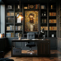 Introspective Portrait in Mosaic Style Artistic Poster PosterGoat