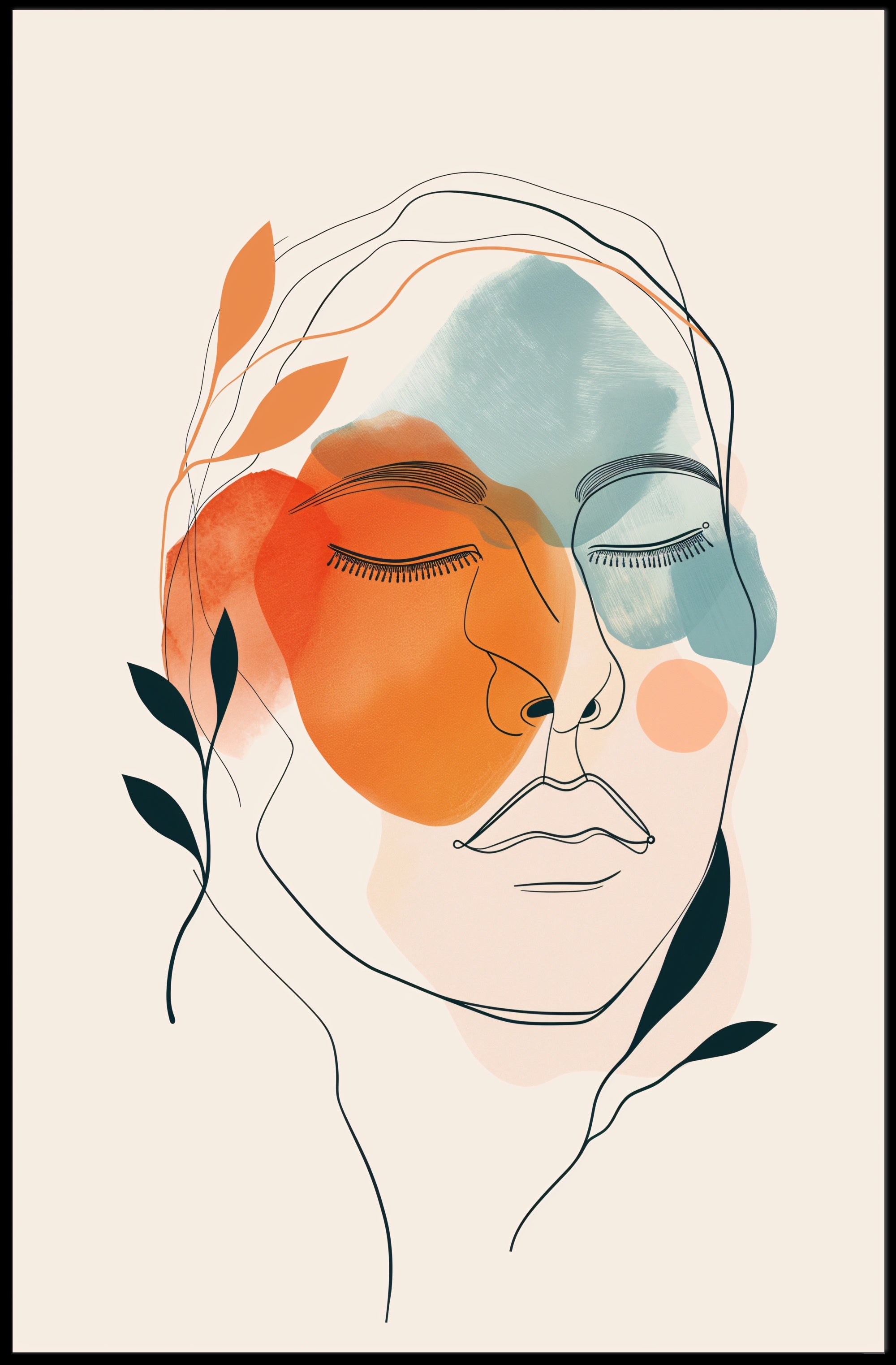 Introspective Serenity Art Print - Abstract or Artistic Poster PosterGoat