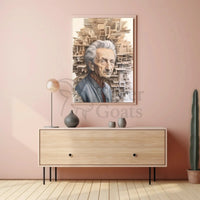 Introspective Wisdom in Abstract Artistic Poster PosterGoat