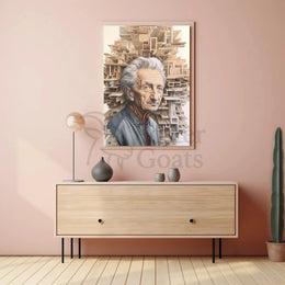 Introspective Wisdom in Abstract Artistic Poster PosterGoat