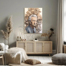 Introspective Wisdom in Abstract Artistic Poster PosterGoat