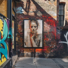 Introspective Woman Modern Art Abstract Poster PosterGoat