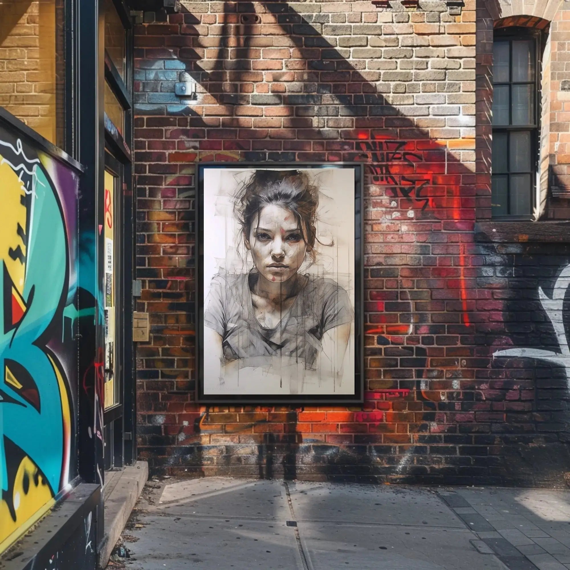Introspective Young Woman Artistic Portrait Poster PosterGoat