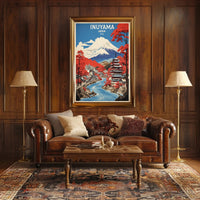 Inuyama Japan Scenic Vintage Travel Poster PosterGoat