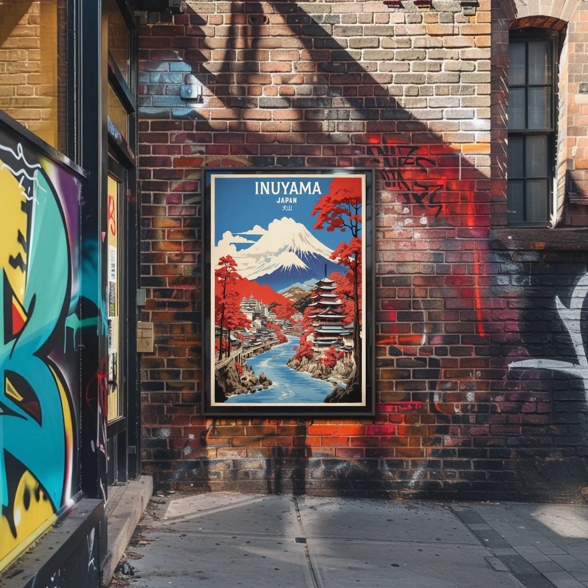 Inuyama Japan Scenic Vintage Travel Poster PosterGoat