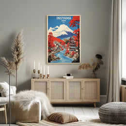 Inuyama Japan Scenic Vintage Travel Poster PosterGoat