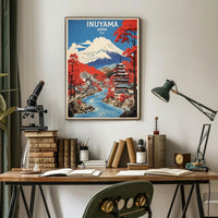Inuyama Japan Scenic Vintage Travel Poster PosterGoat