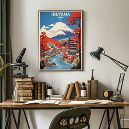 Inuyama Japan Scenic Vintage Travel Poster PosterGoat