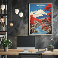 Inuyama Japan Scenic Vintage Travel Poster PosterGoat