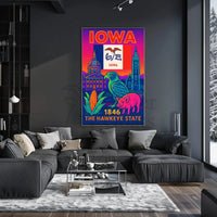 Iowa Heritage Celebration Art Print Cultural or Heritage Poster PosterGoat