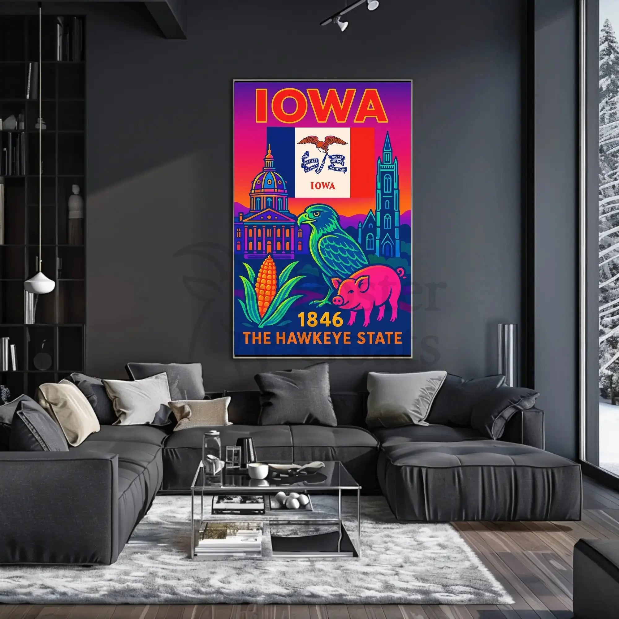 Iowa Heritage Celebration Art Print Cultural or Heritage Poster PosterGoat