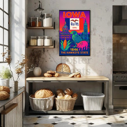 Iowa Heritage Celebration Art Print Cultural or Heritage Poster PosterGoat