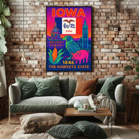 Iowa Heritage Celebration Art Print Cultural or Heritage Poster PosterGoat
