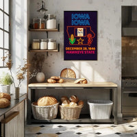 Iowa Heritage Neon Sign - Cultural or Heritage Poster PosterGoat