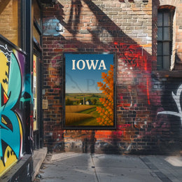 Iowa Tranquil Autumn Landscape Travel Poster PosterGoat