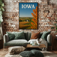Iowa Tranquil Autumn Landscape Travel Poster PosterGoat