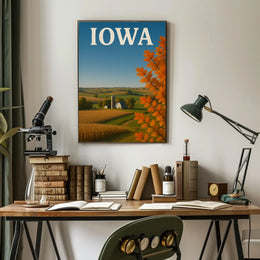 Iowa Tranquil Autumn Landscape Travel Poster PosterGoat