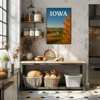 Iowa Tranquil Autumn Landscape Travel Poster PosterGoat