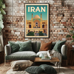 Iranian Cultural Elegance Showcased in Vintage Travel Poster PosterGoat