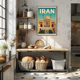 Iranian Cultural Elegance Showcased in Vintage Travel Poster PosterGoat