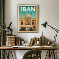 Iranian Cultural Elegance Showcased in Vintage Travel Poster PosterGoat