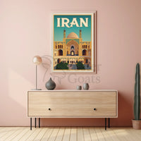 Iranian Cultural Elegance Showcased in Vintage Travel Poster PosterGoat