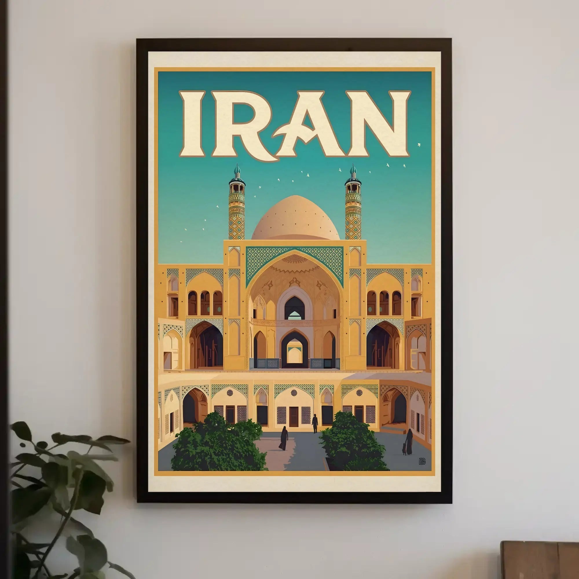 Iranian Cultural Elegance Showcased in Vintage Travel Poster PosterGoat