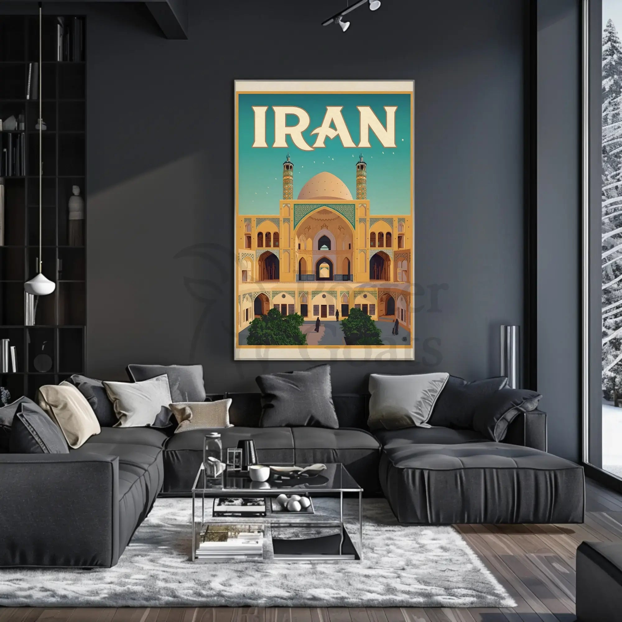 Iranian Cultural Elegance Showcased in Vintage Travel Poster PosterGoat