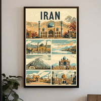 Iranian Landmarks Vintage Travel Poster PosterGoat