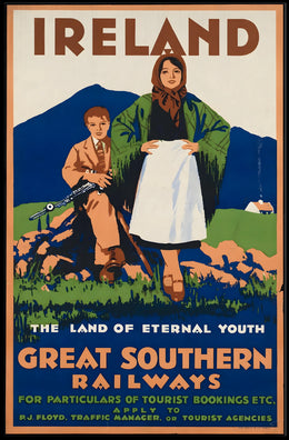 Ireland Eternal Youth Vintage Great Southern Railways Travel Poster PosterGoat