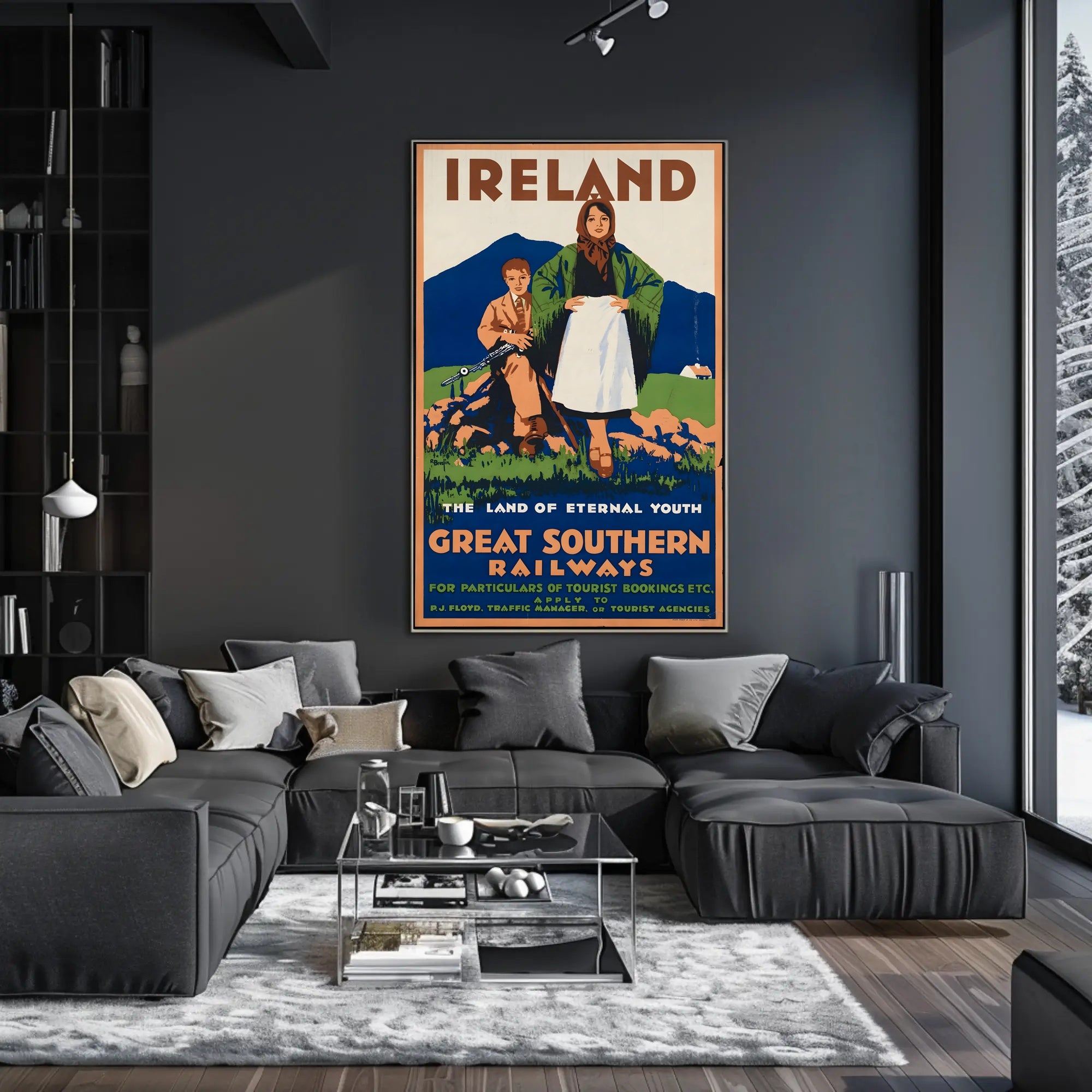 Ireland Eternal Youth Vintage Great Southern Railways Travel Poster PosterGoat