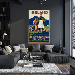 Ireland Eternal Youth Vintage Great Southern Railways Travel Poster PosterGoat