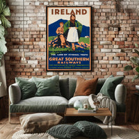 Ireland Eternal Youth Vintage Great Southern Railways Travel Poster PosterGoat