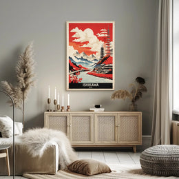 Ishikawa Landscape Vintage Travel Poster PosterGoat