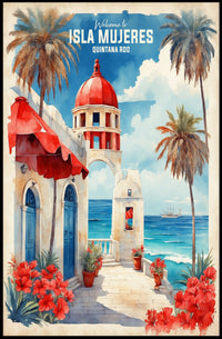 Isla Mujeres Seaside Charm Travel Poster PosterGoat