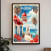 Isla Mujeres Seaside Charm Travel Poster PosterGoat