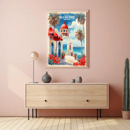 Isla Mujeres Seaside Charm Travel Poster PosterGoat