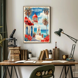 Isla Mujeres Seaside Charm Travel Poster PosterGoat