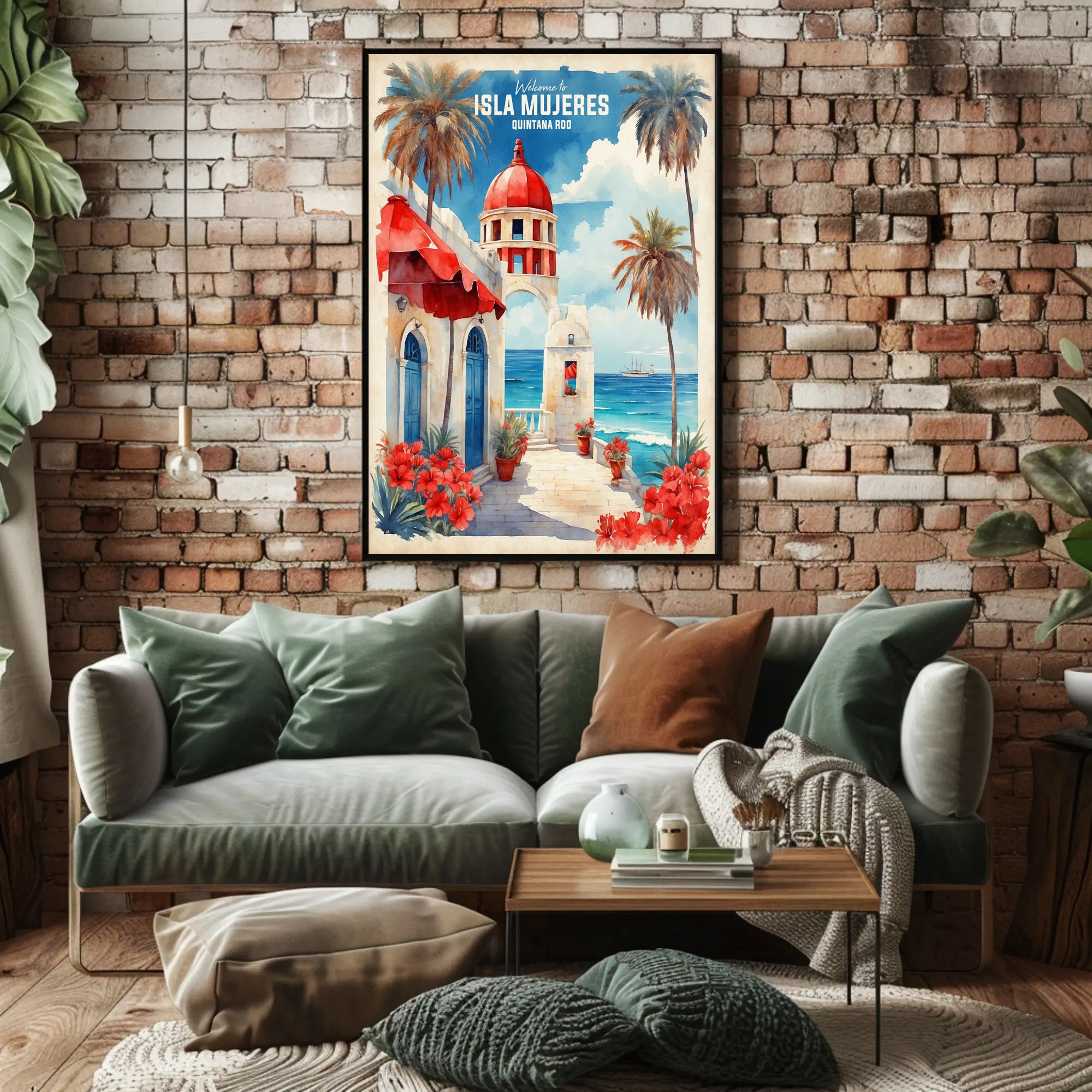 Isla Mujeres Seaside Charm Travel Poster PosterGoat