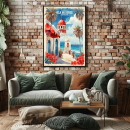 Isla Mujeres Seaside Charm Travel Poster PosterGoat