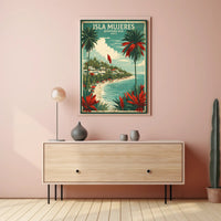 Isla Mujeres Vintage Travel Poster PosterGoat