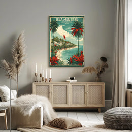 Isla Mujeres Vintage Travel Poster PosterGoat