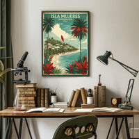 Isla Mujeres Vintage Travel Poster PosterGoat