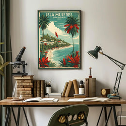 Isla Mujeres Vintage Travel Poster PosterGoat