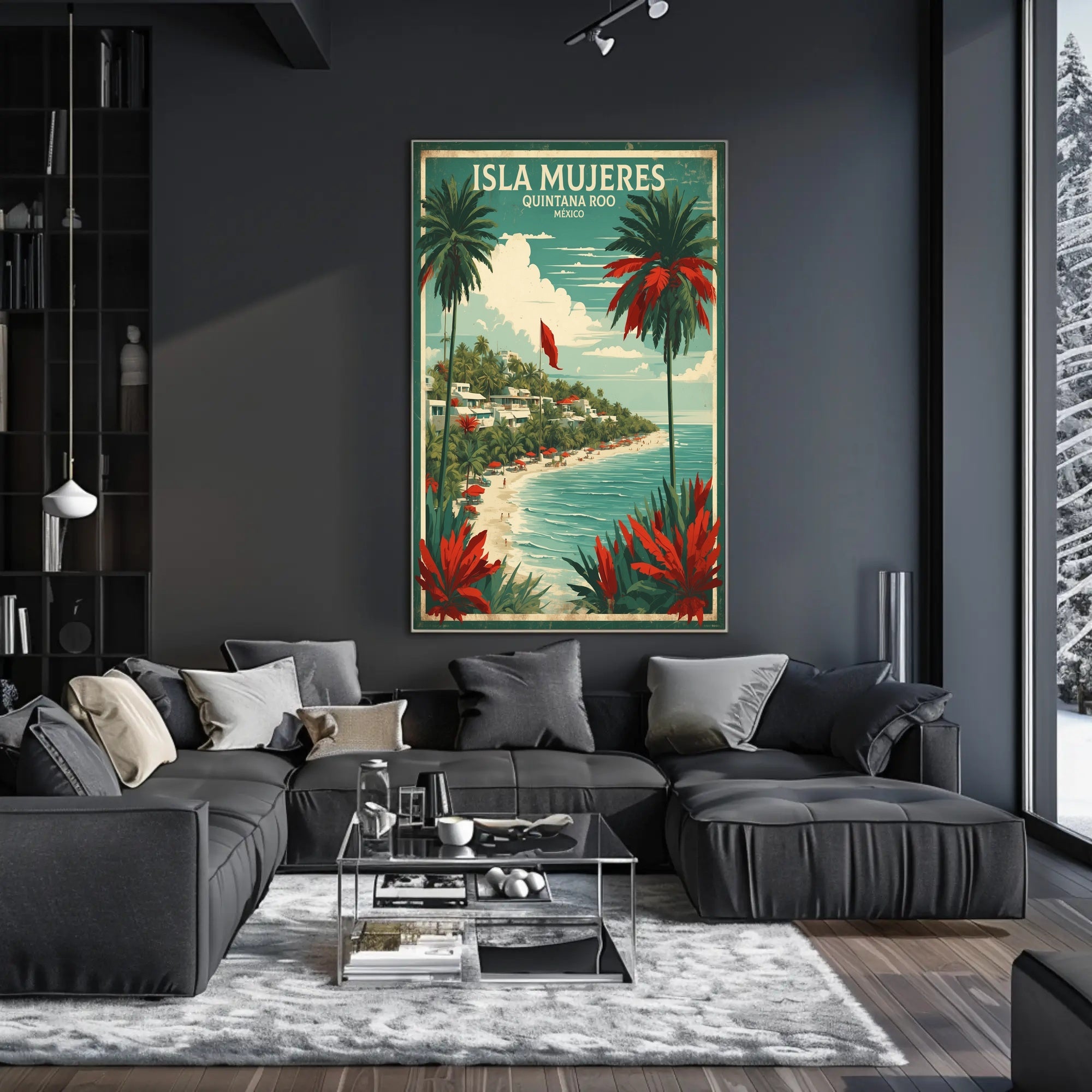 Isla Mujeres Vintage Travel Poster PosterGoat