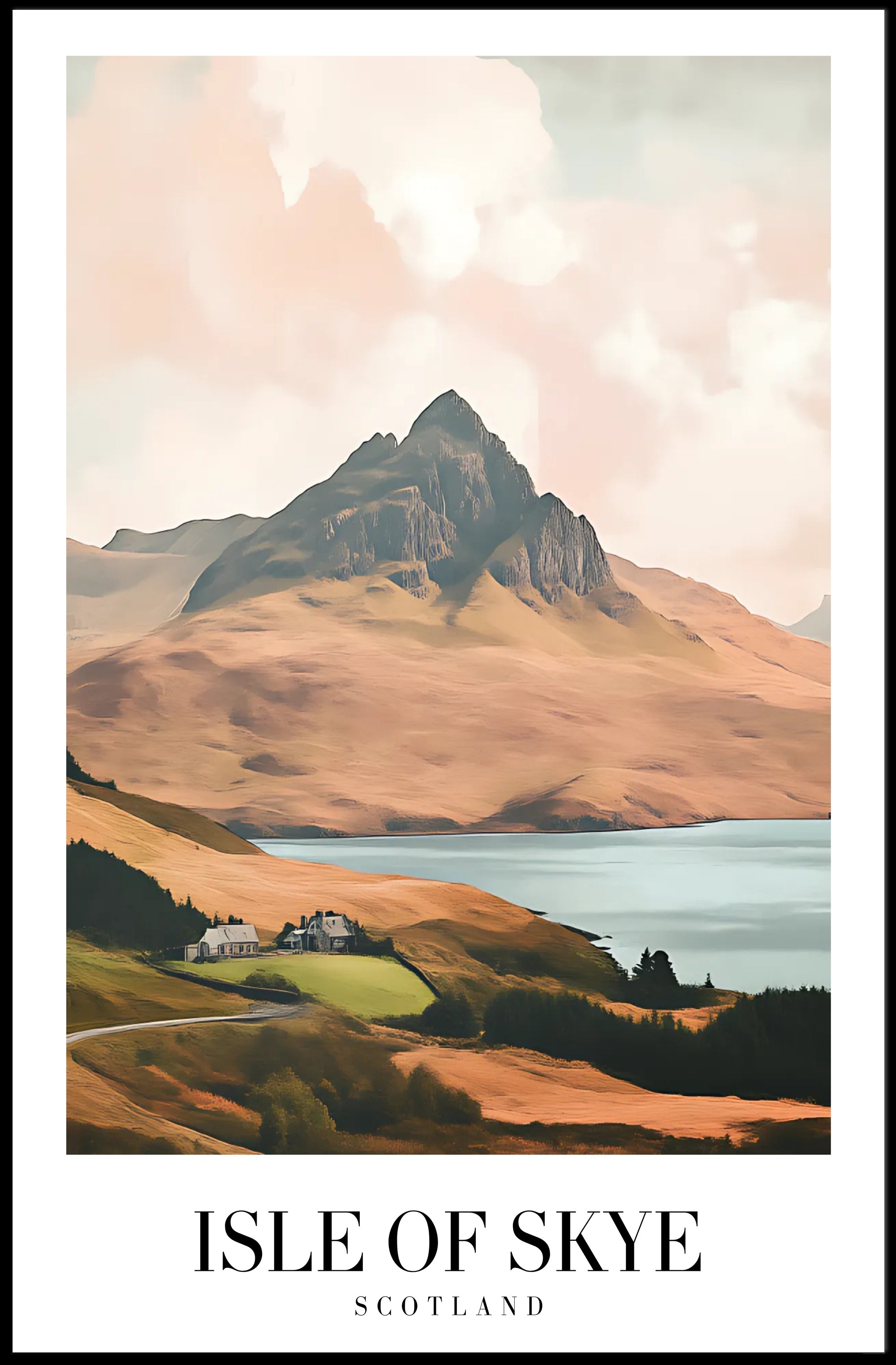 Isle of Skye Landscape Travel Poster PosterGoat